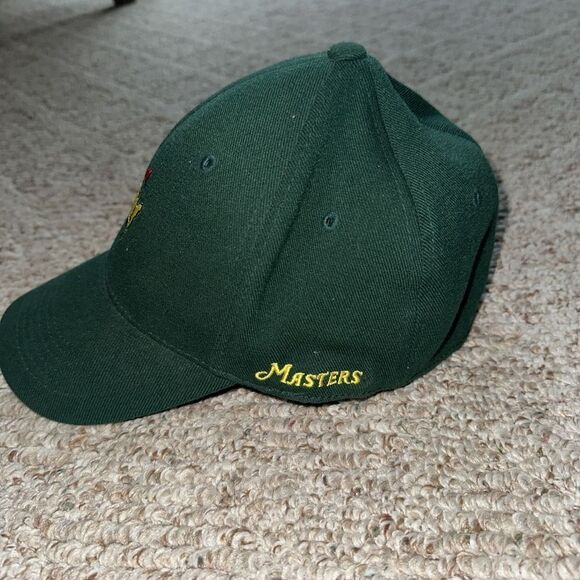 Mens Womens Masters Fitted Golf Hat S/M Green EUC - Picture 2 of 6